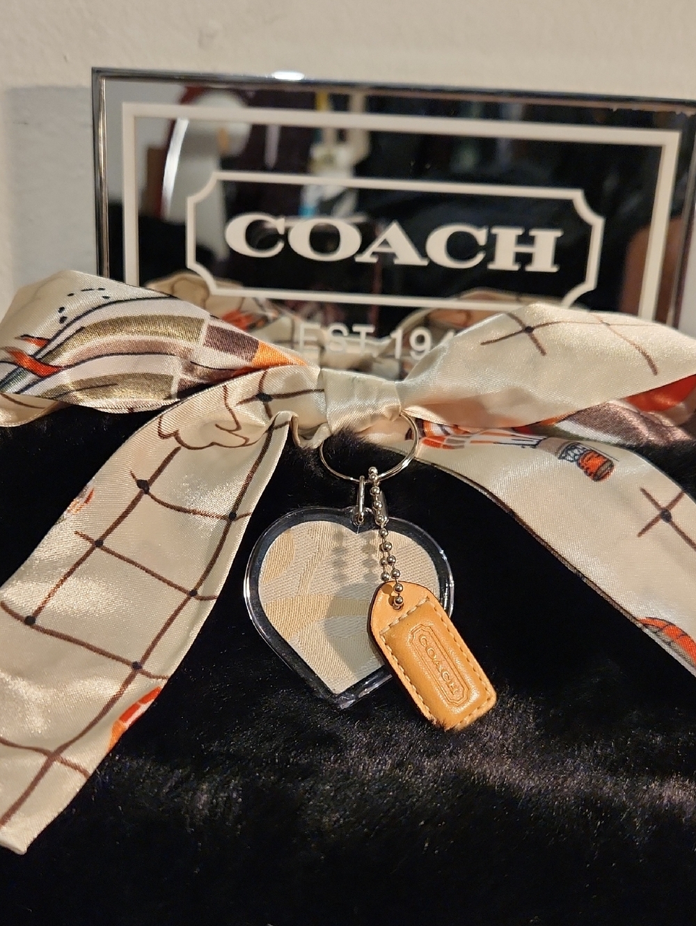 Coach Mini Leather Hang Tag Plus A Homemade Coach Keychain